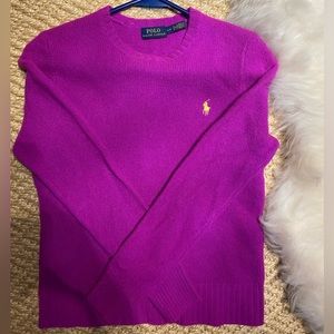 POLO RALPH LAUREN WOOL/CASHMERE PULLOVER. Size S. Condition GOOD!